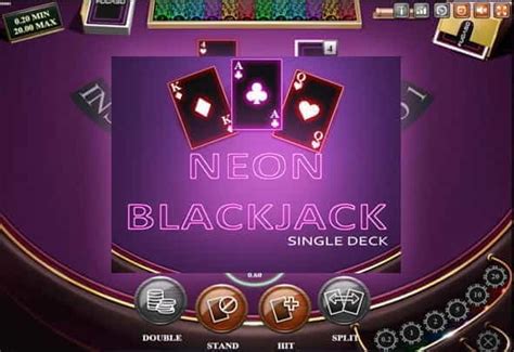 neon single deck blackjack